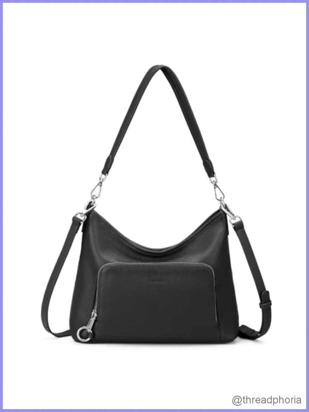 Genuine Leather Hobo Bag RFID Anti Theft Convertible Crossbody Purse